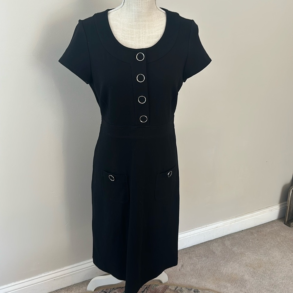 Banana Republic Navy Blue Short Sleeve Size 8 A Line Dresss